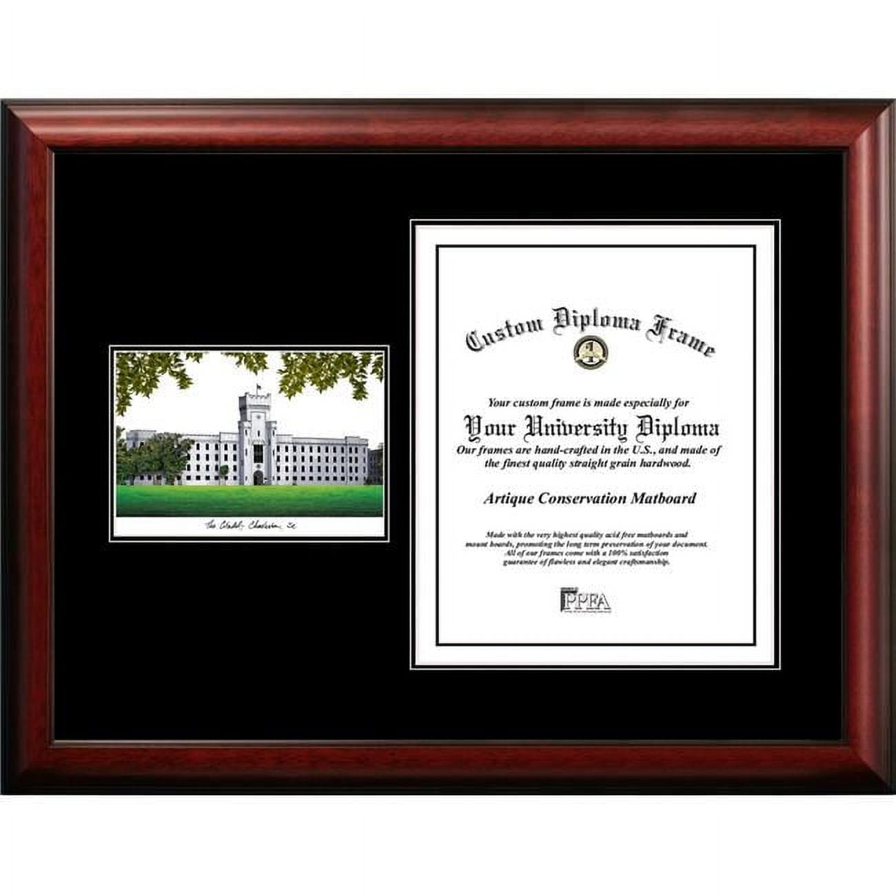 20 x 16 in. The Citadel Diplomate Diploma Satin Mahogany Frame