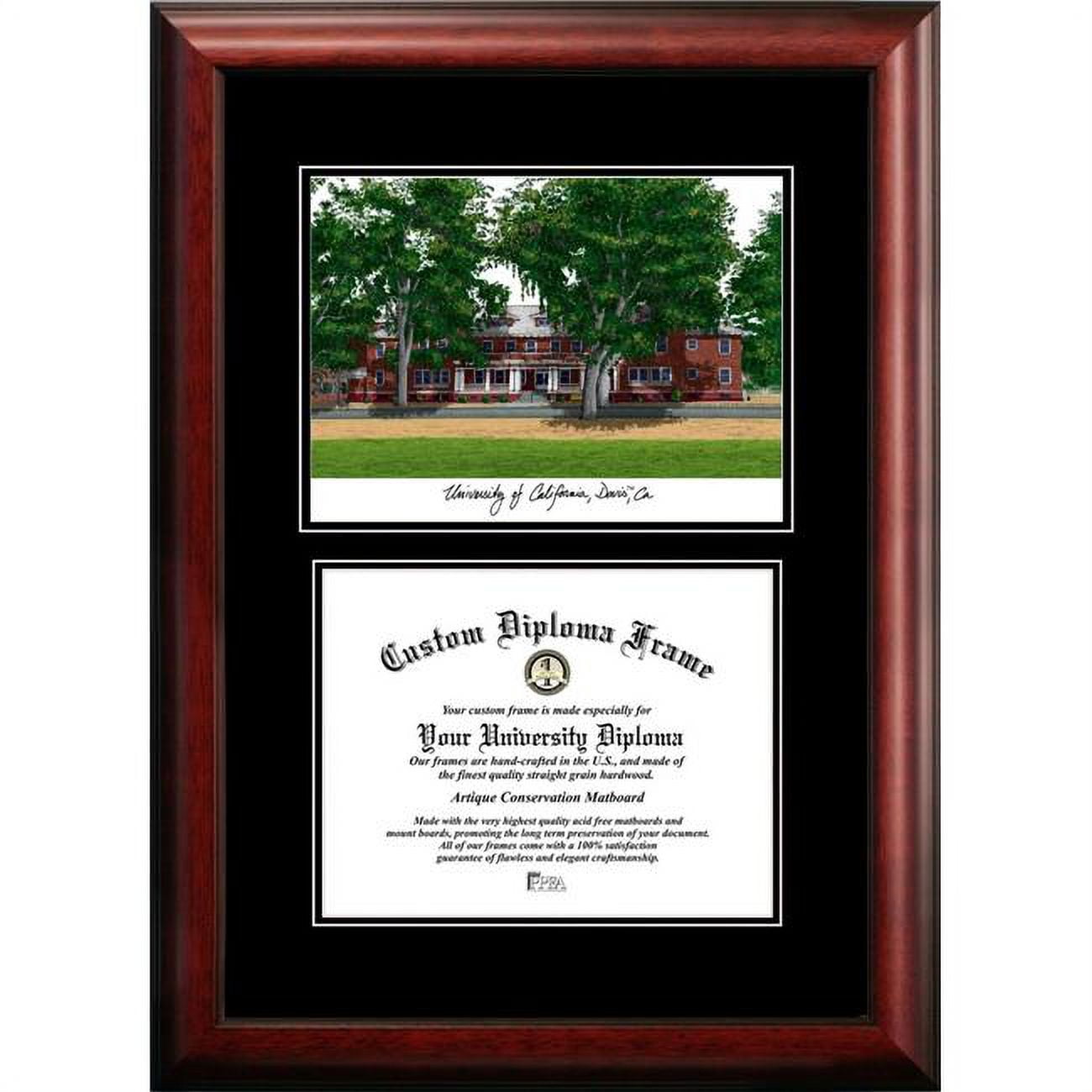 CA942D-1185 8.5 x 11 in. UC Davis Diplomate Diploma Satin Mahogany Frame