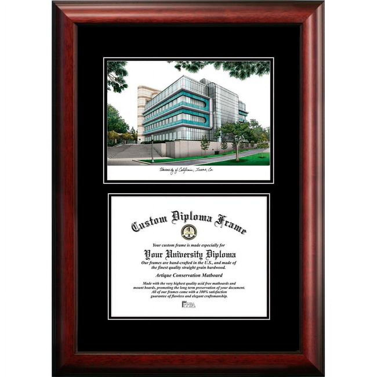 8.5 x 11 in. UC Irvine Diplomate Diploma Satin Mahogany Frame