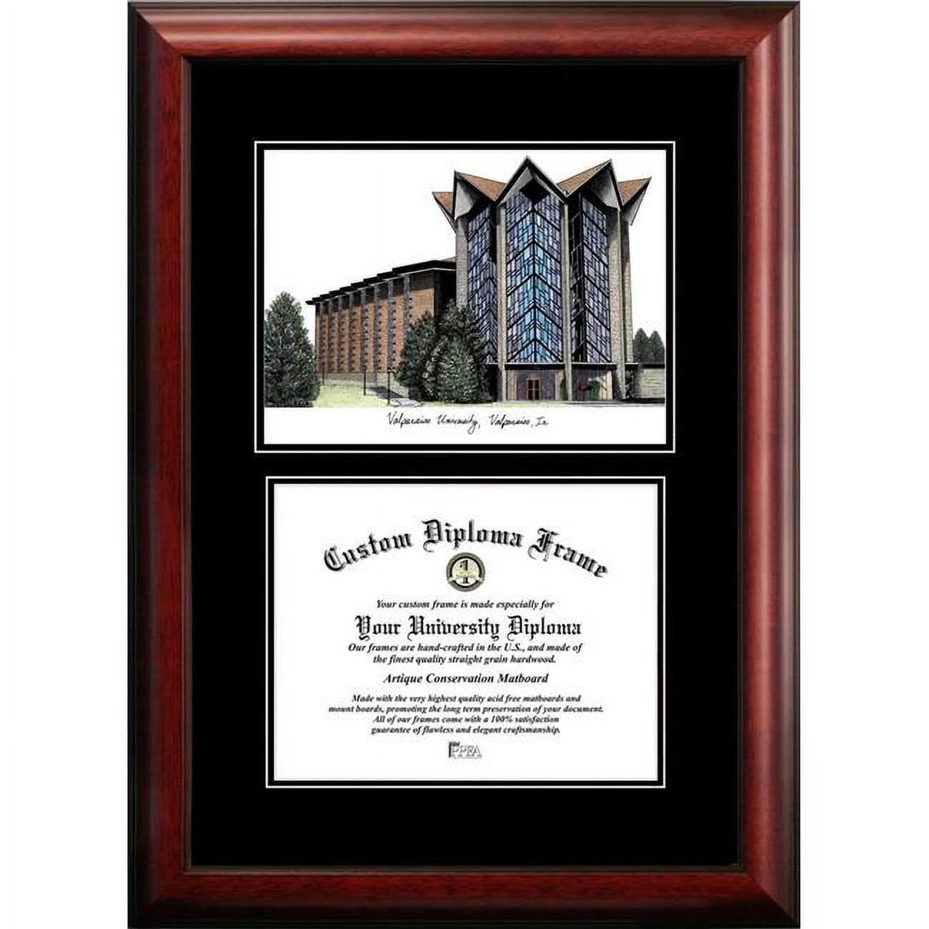 8 x 10 in. Valparaiso University Diplomate Diploma Satin Mahogany Frame