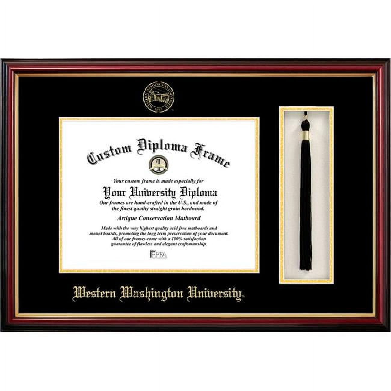 11 x 8.5 in. Western Washington University Tassel Box & Diploma Frame - Lacquer