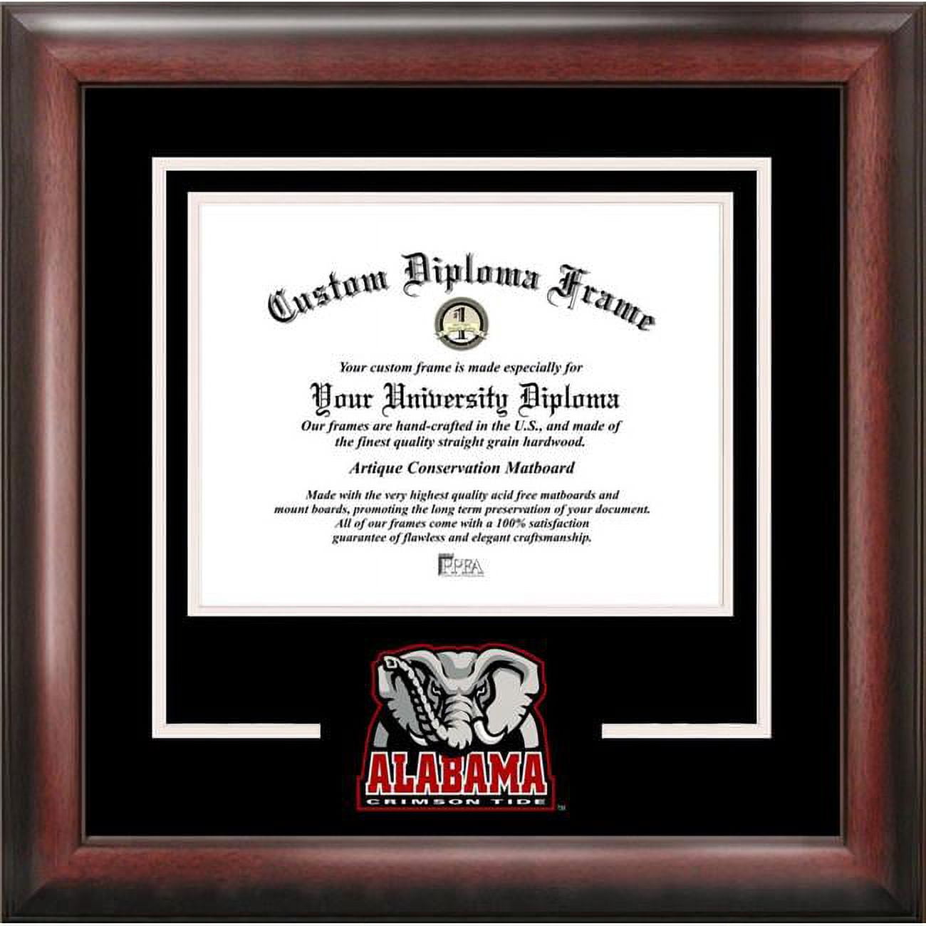 Picture of Campus Images AL993SD-1185 11 x 8.5 in. University of Alabama Spirit Diploma Frame - Satin Mahogany