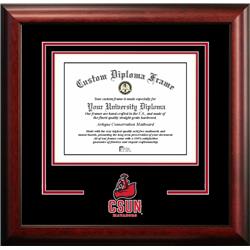 Picture of Campus Images CA924SD-1185 11 x 8.5 in. California State University Northridge Spirit Diploma Frame - Satin Mahogany