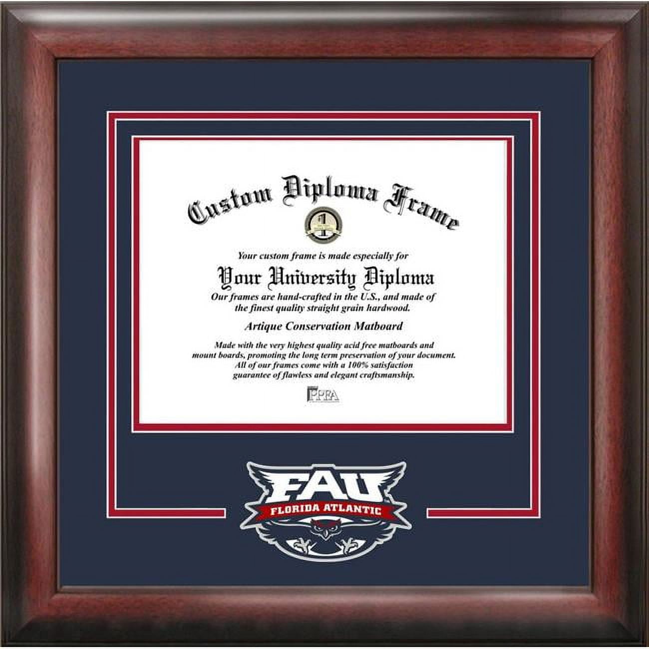 Picture of Campus Images FL986SD-1185 11 x 8.5 in. Florida Atlantic University Spirit Diploma Frame - Satin Mahogany