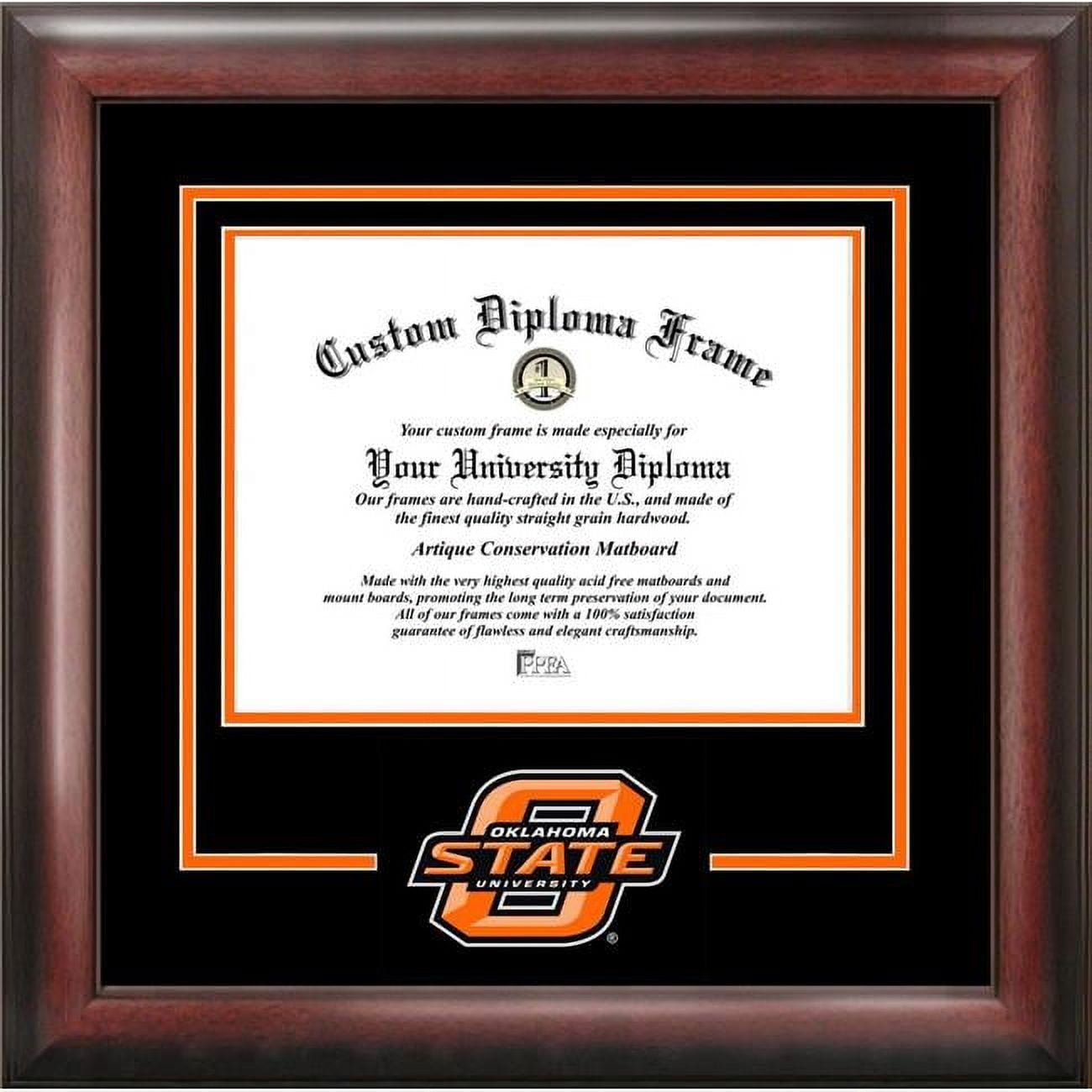 Oklahoma State Cowboys Spirit Diploma Frame - Satin Mahogany
