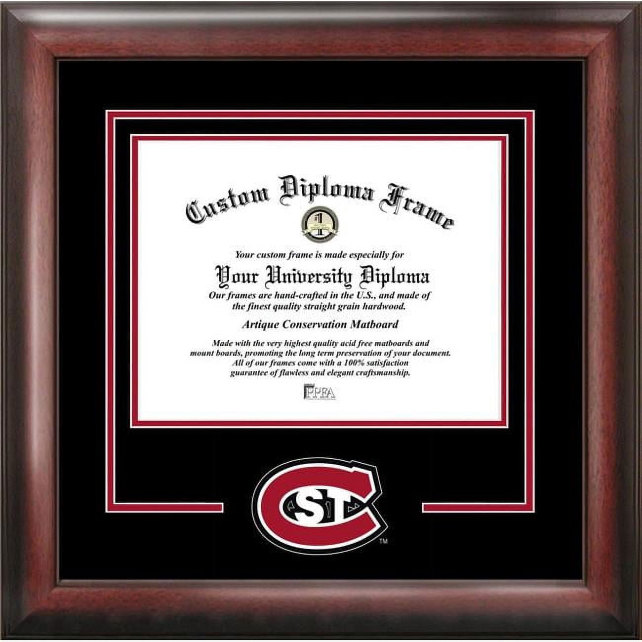 11 x 8.5 in. St. Cloud State Spirit Diploma Frame - Satin Mahogany