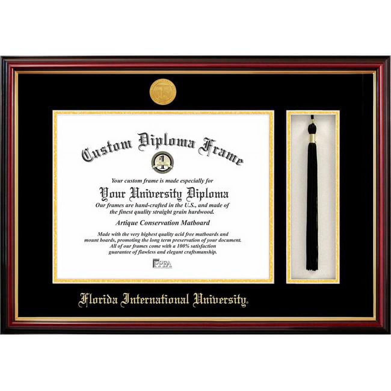 Picture of Campus Images FL984PMHGT-1411 14 x 11 in. Florida International University Tassel Box & Diploma Frame - Lacquer