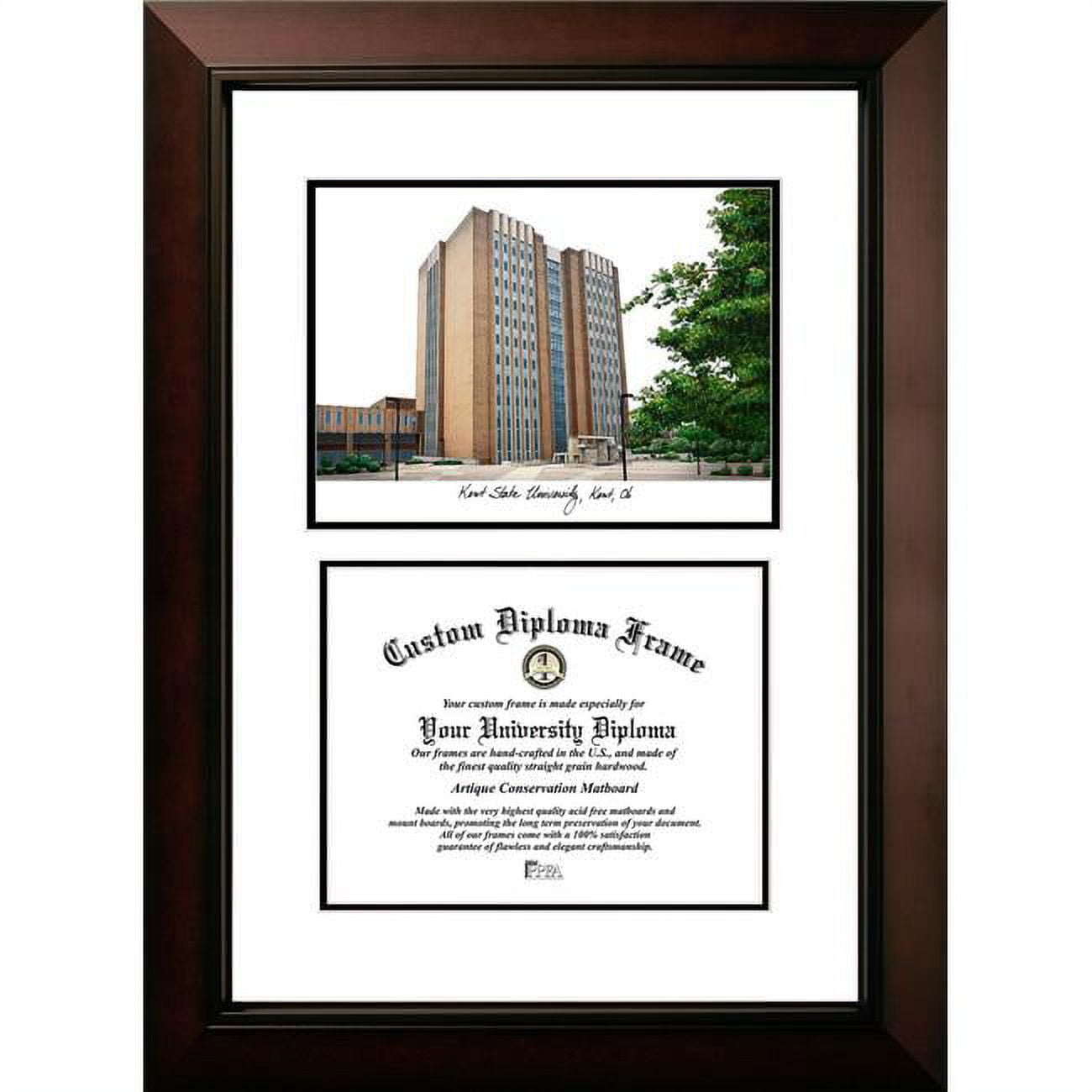 OH989LV-1185 11 x 8.5 in. Kent State University Legacy Scholar Diploma Frame - Satiny