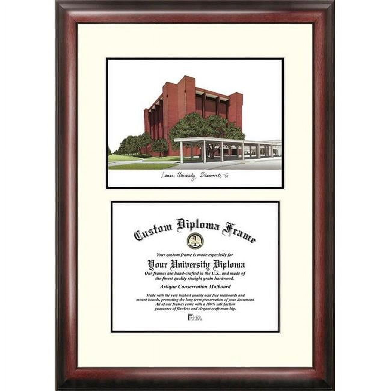 TX994V-1185 11 x 8.5 in. Lamar University Scholar Diploma Frame - Satin Mahogany