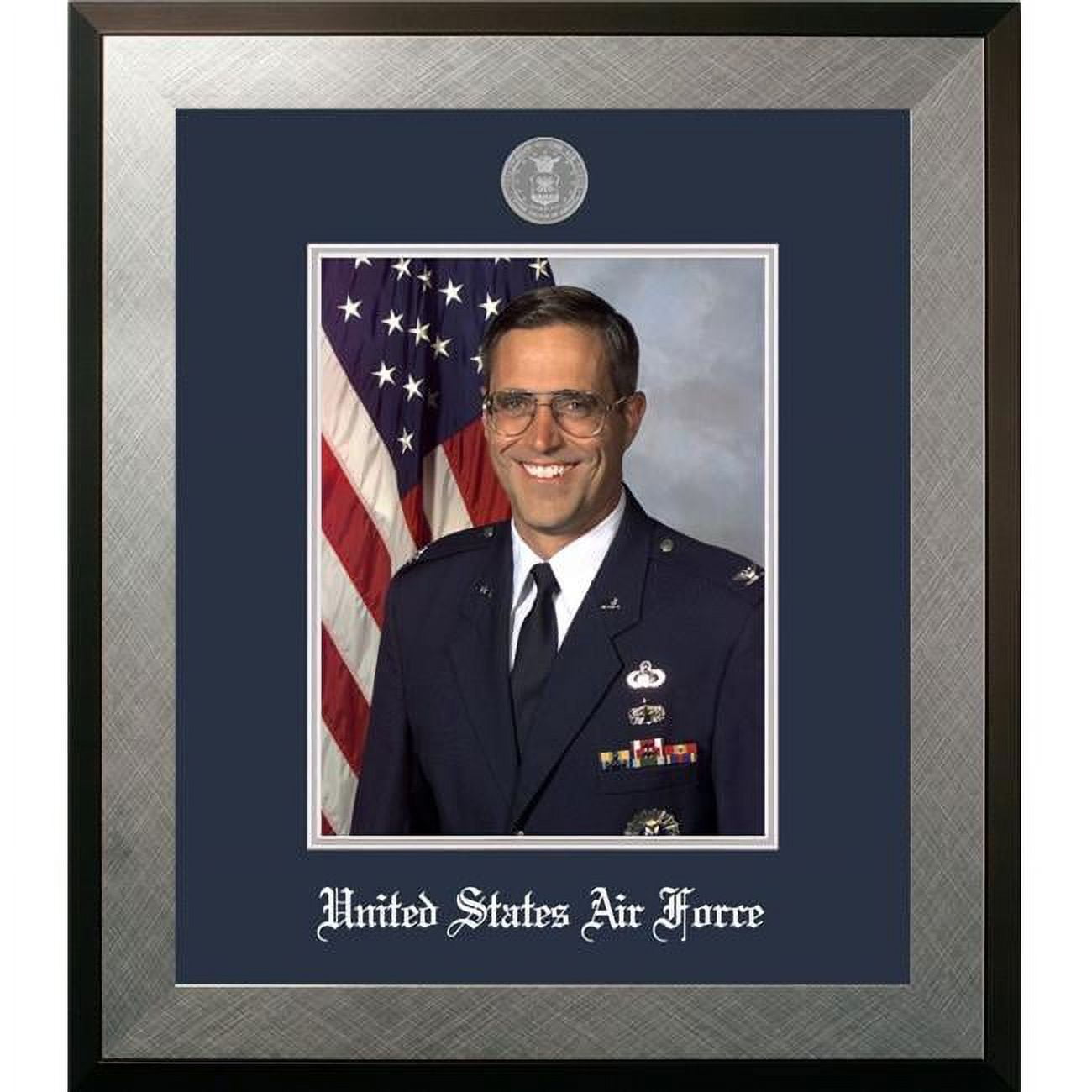 AFPHO002 8 x 10 in. Patriot Frames Air Force Portrait Honors Silver Frame with Silver Medallion