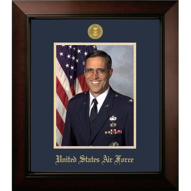 Patriot Frames Air Force Portrait Legacy Frame - Black Cherry/Gold - 8x10 in.