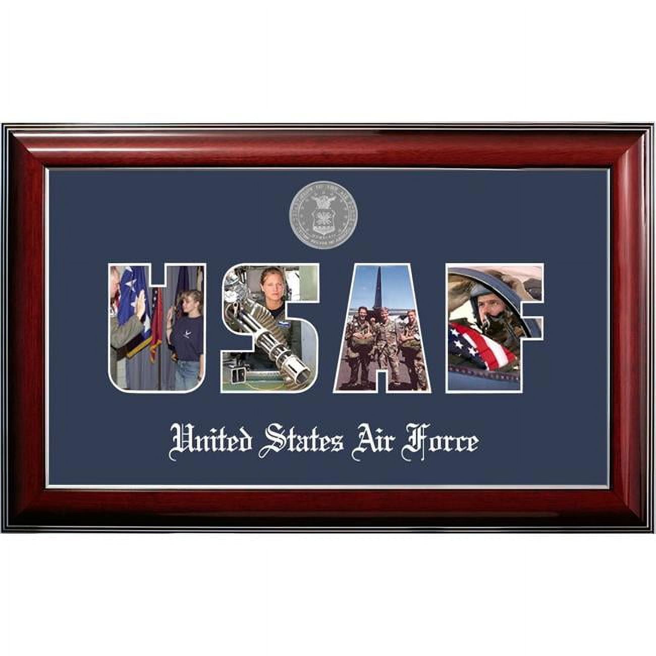 AFSSCL002S 8 x 20 in. Patriot Frames Air Force Collage Black Photo Classic Frame with Silver Medallion