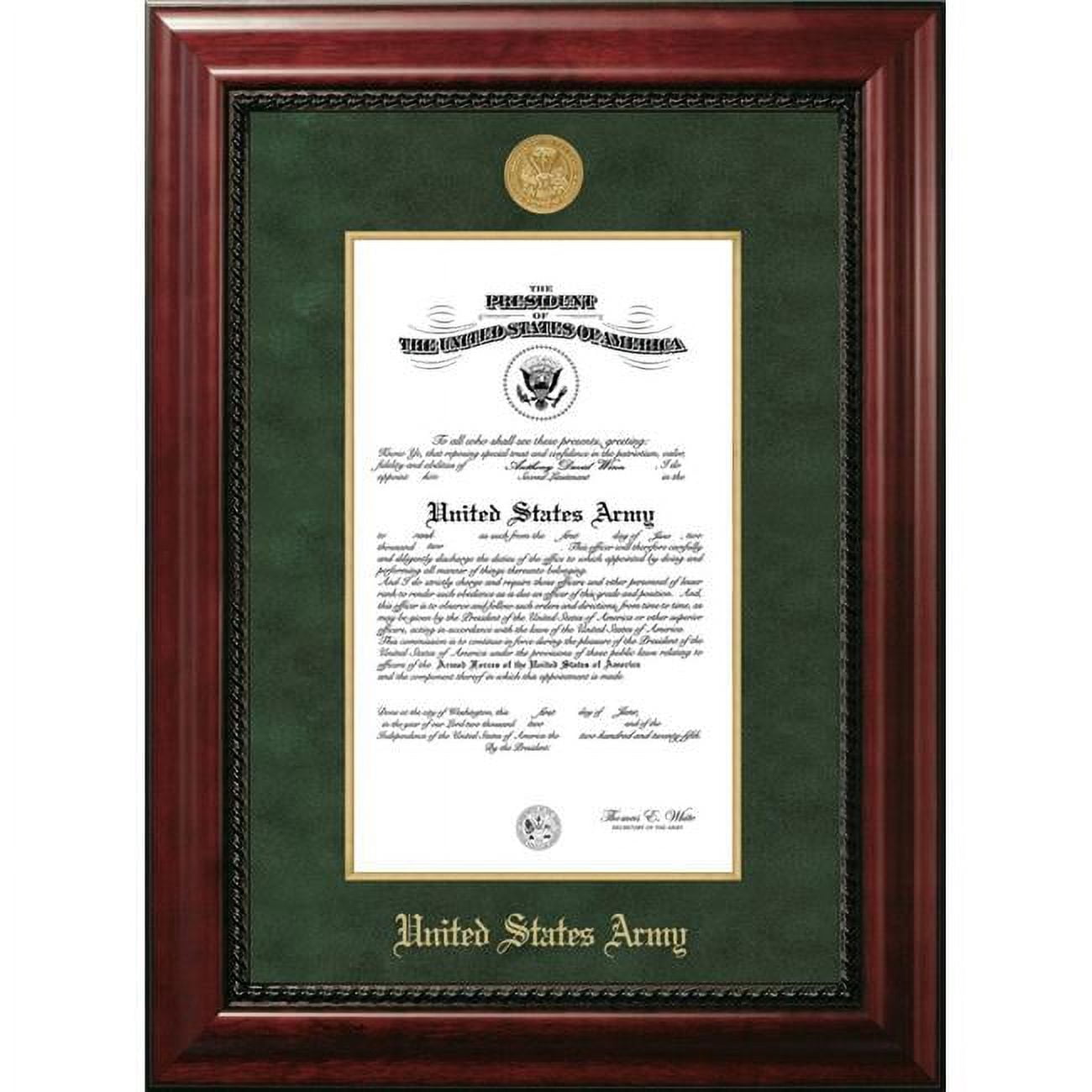 ARCEXGF001 10 x 14 in. Patriot Frames Army Certificate Executive Frame with Gold Medallion with Gold Filet