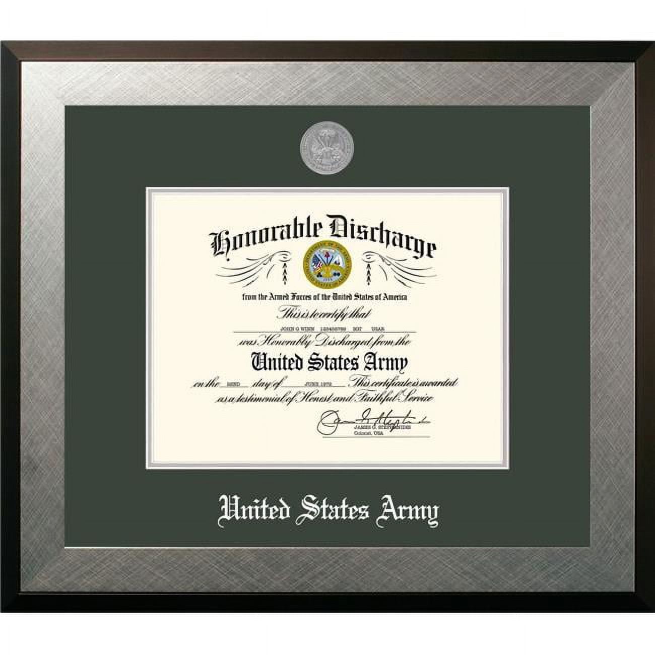 Picture of Campus Images ARDHO002 8.5 x 11 in. Patriot Frames Army Discharge Honors Frame with Silver Medallion