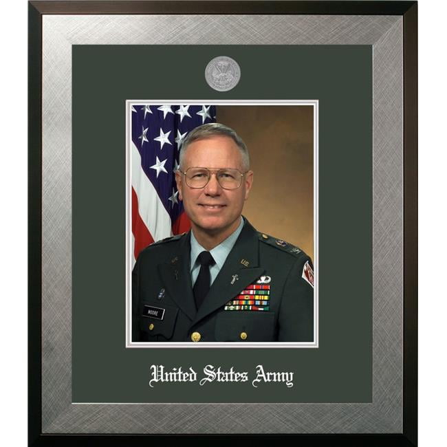 8 x 10 in. Patriot Frames Army Portrait Honors Silver Frame with Silver Medallion