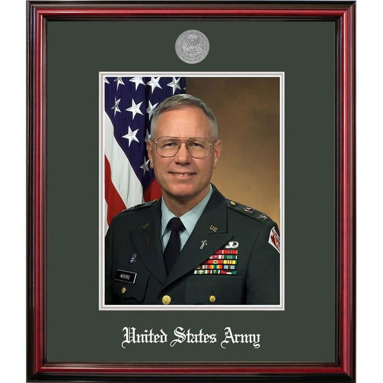 ARPPT002 8 x 10 in. Patriot Frames Army Portrait Petite Cherry Frame with Silver Medallion