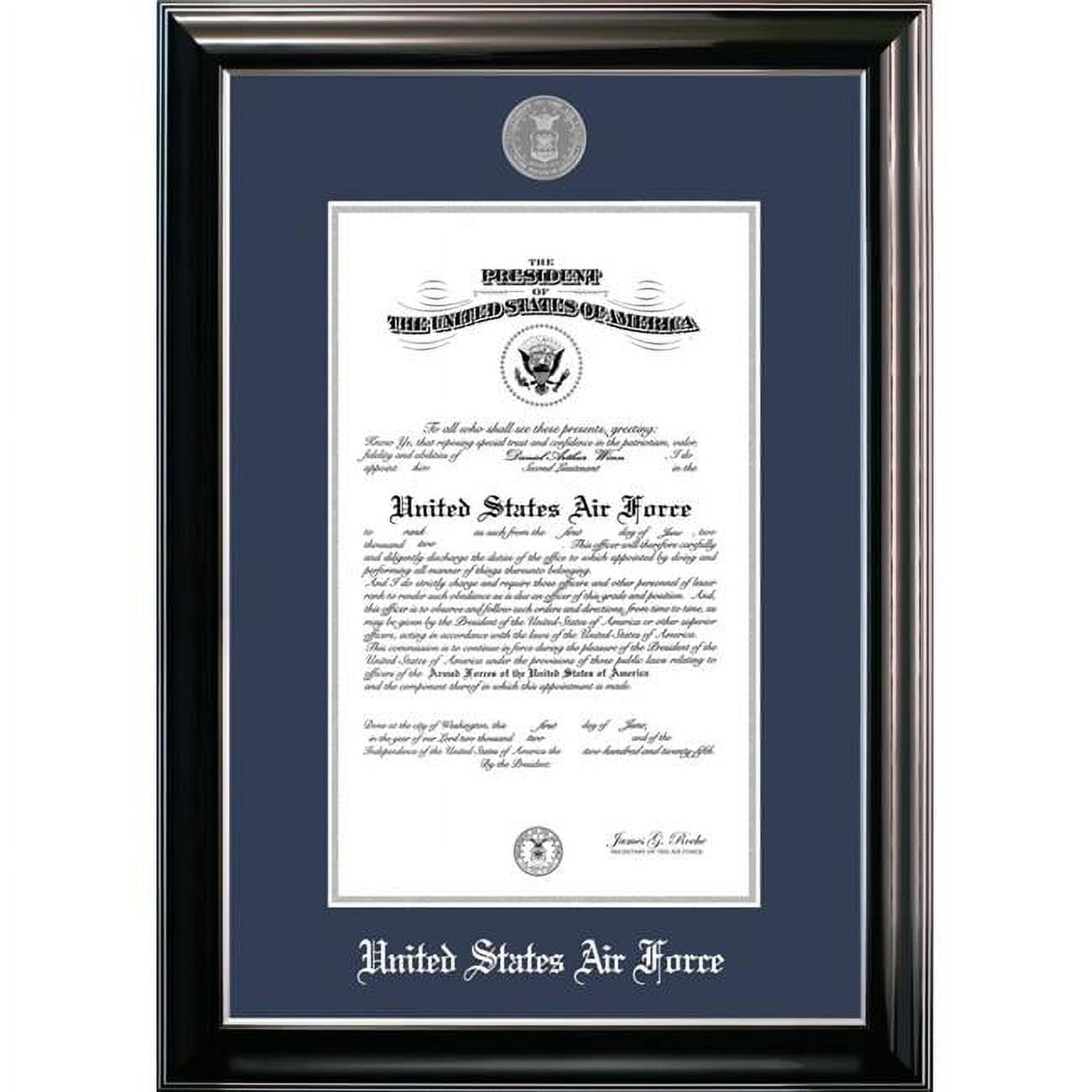 AFCCL0028x10 8 x 10 in. Patriot Frames Air Force Certificate Classic Black Frame with Silver Medallion