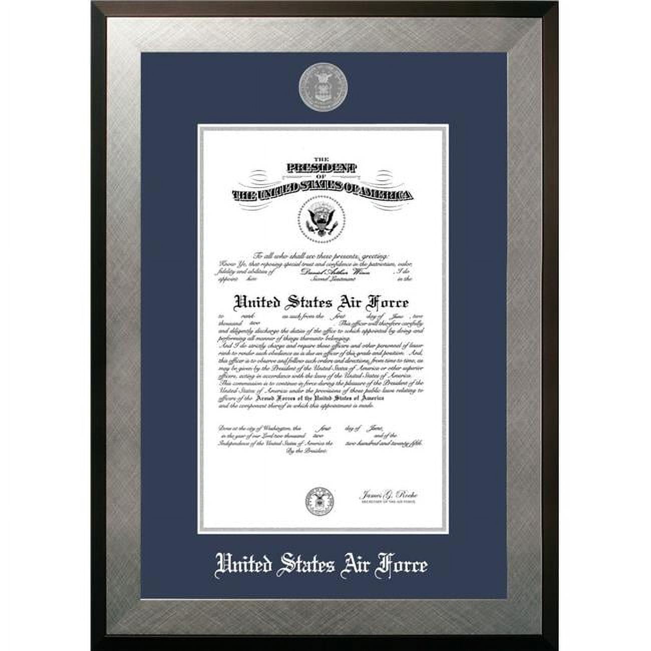 11 x 14 in. Patriot Frames Air Force Certificate Honors Silver Frame with Silver Medallion