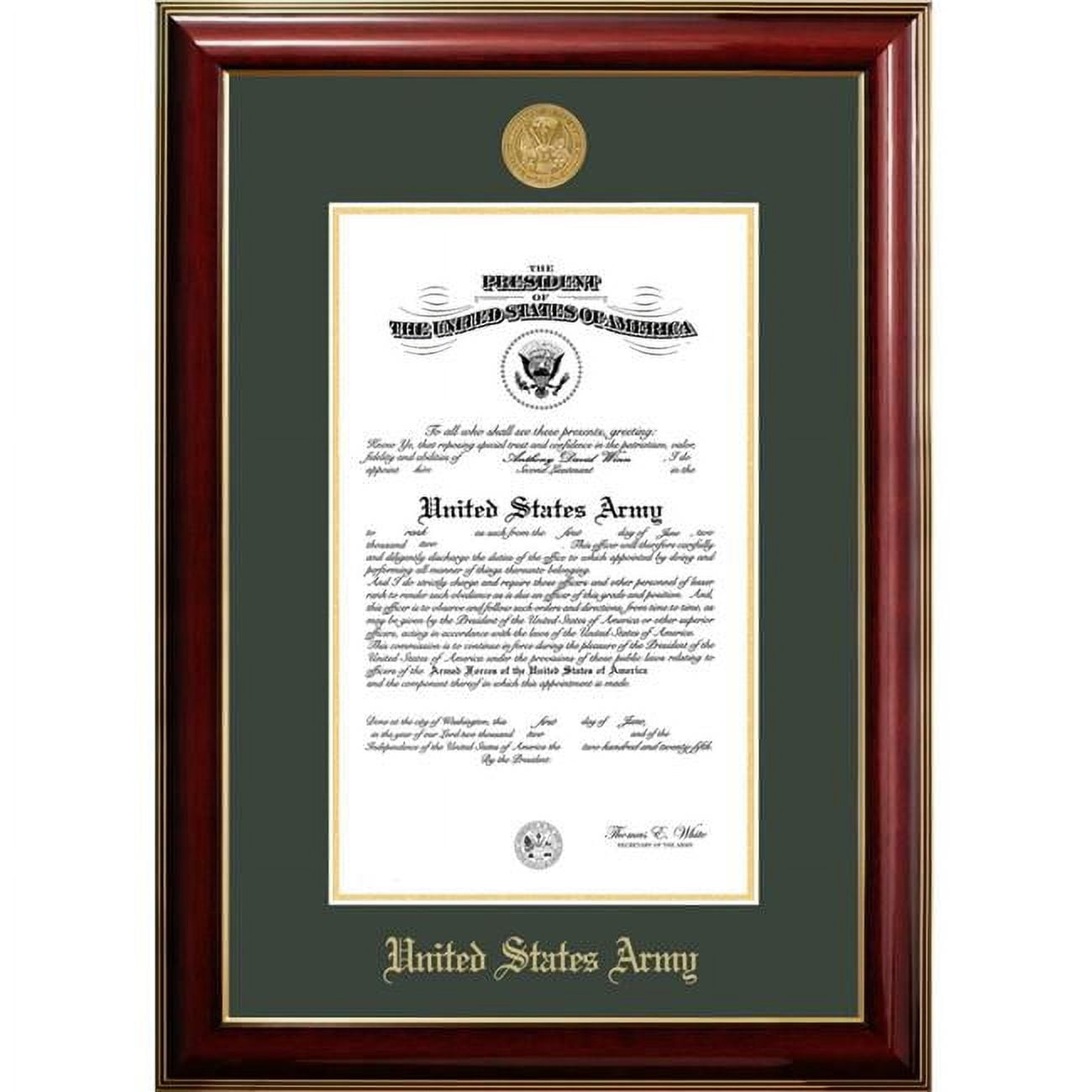 Picture of Campus Images ARCCL0018.5x11 8.5 x 11 in. Patriot Frames Army Certificate Classic Mahogany Frame with Gold Medallion