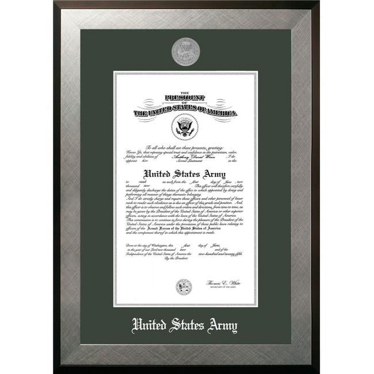 ARCHO0028x10 8 x 10 in. Patriot Frames Army Certificate Honors Silver Frame with Silver Medallion
