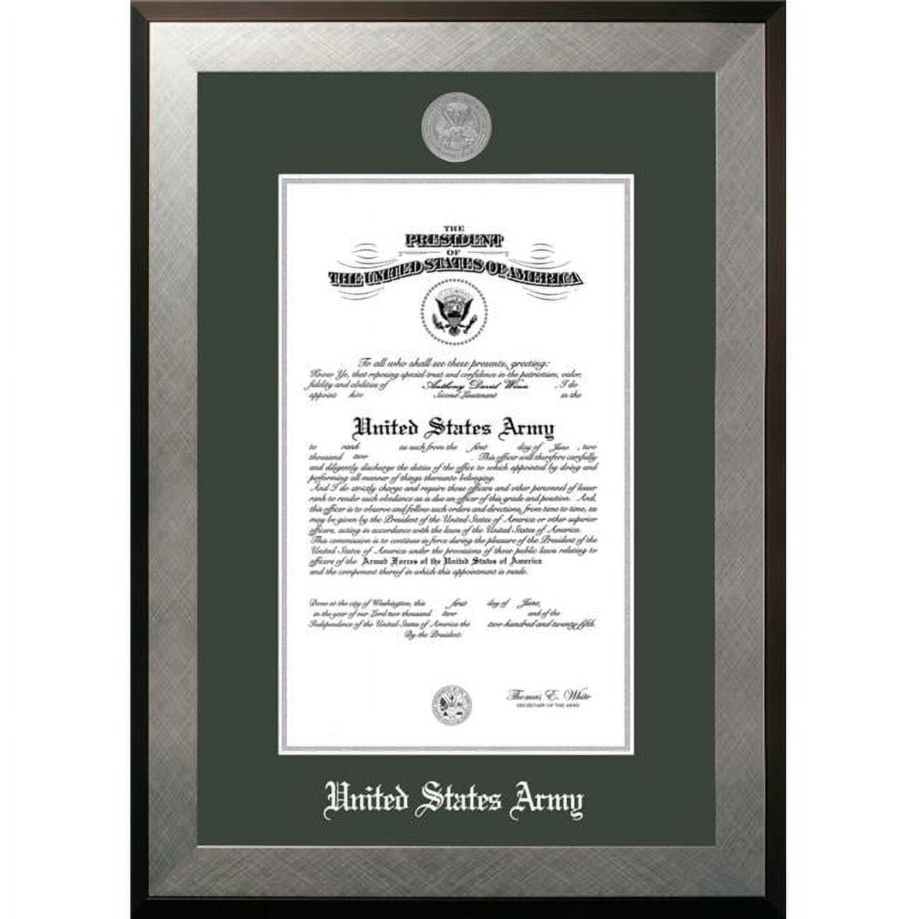 11 x 14 in. Patriot Frames Army Certificate Honors Silver Frame with Silver Medallion