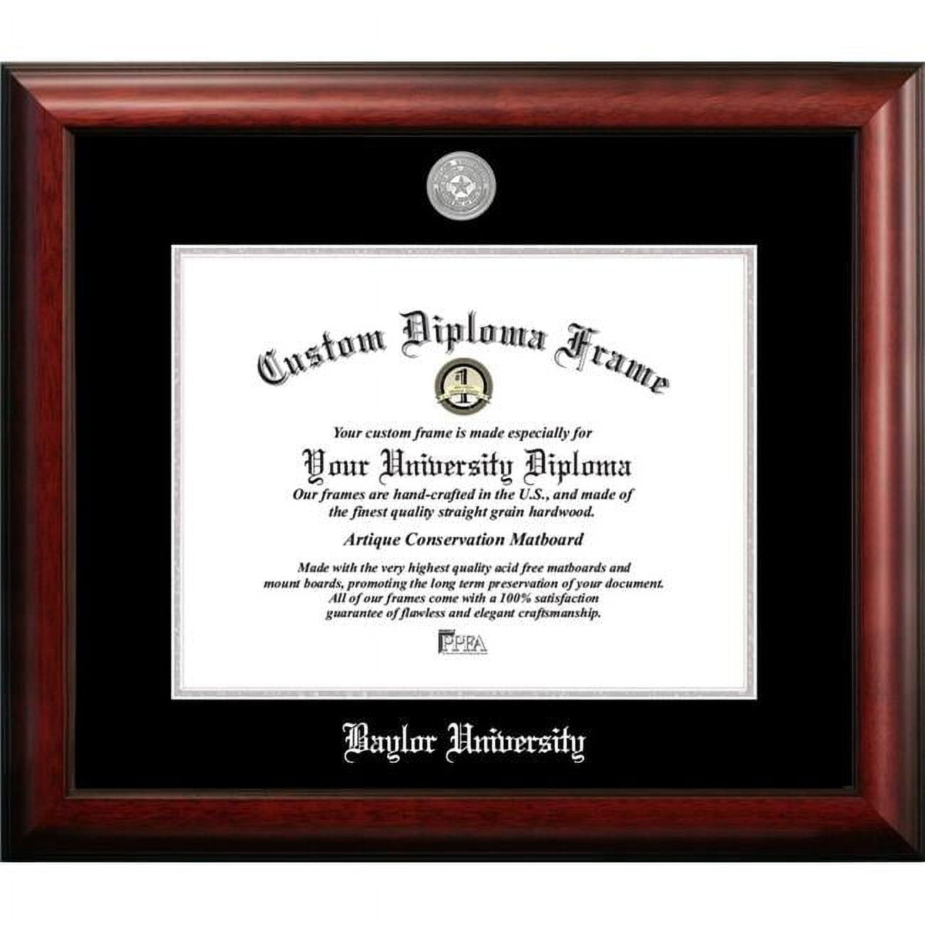 TX955SED-1411 14 x 11 in. Baylor University Silver Embossed Diploma Frame