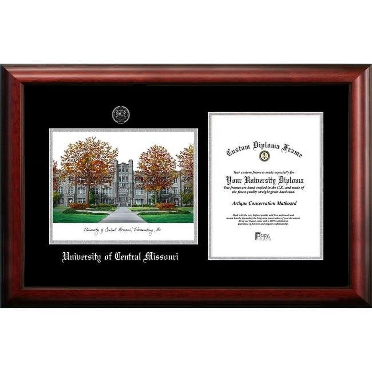 8.5 x 11 in. University Central Missouri Silver Embossed Diploma Frame with Lithograph