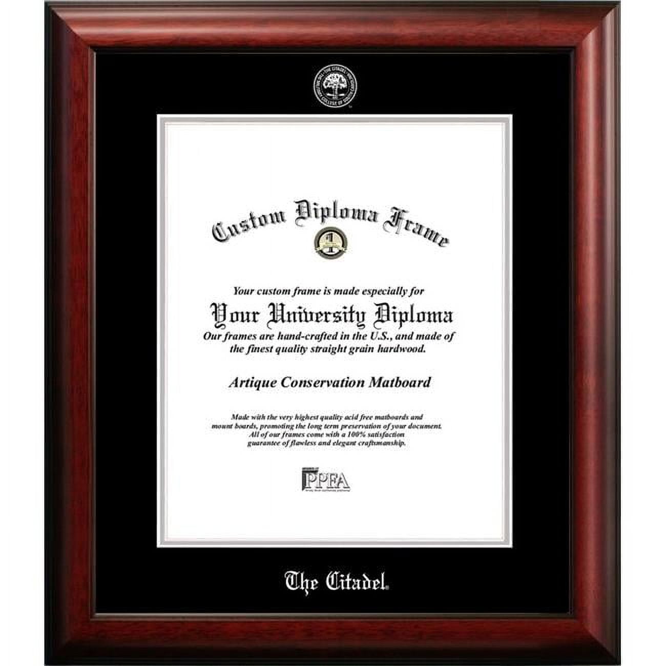 16 x 20 in. The Citadel Silver Embossed Diploma Frame