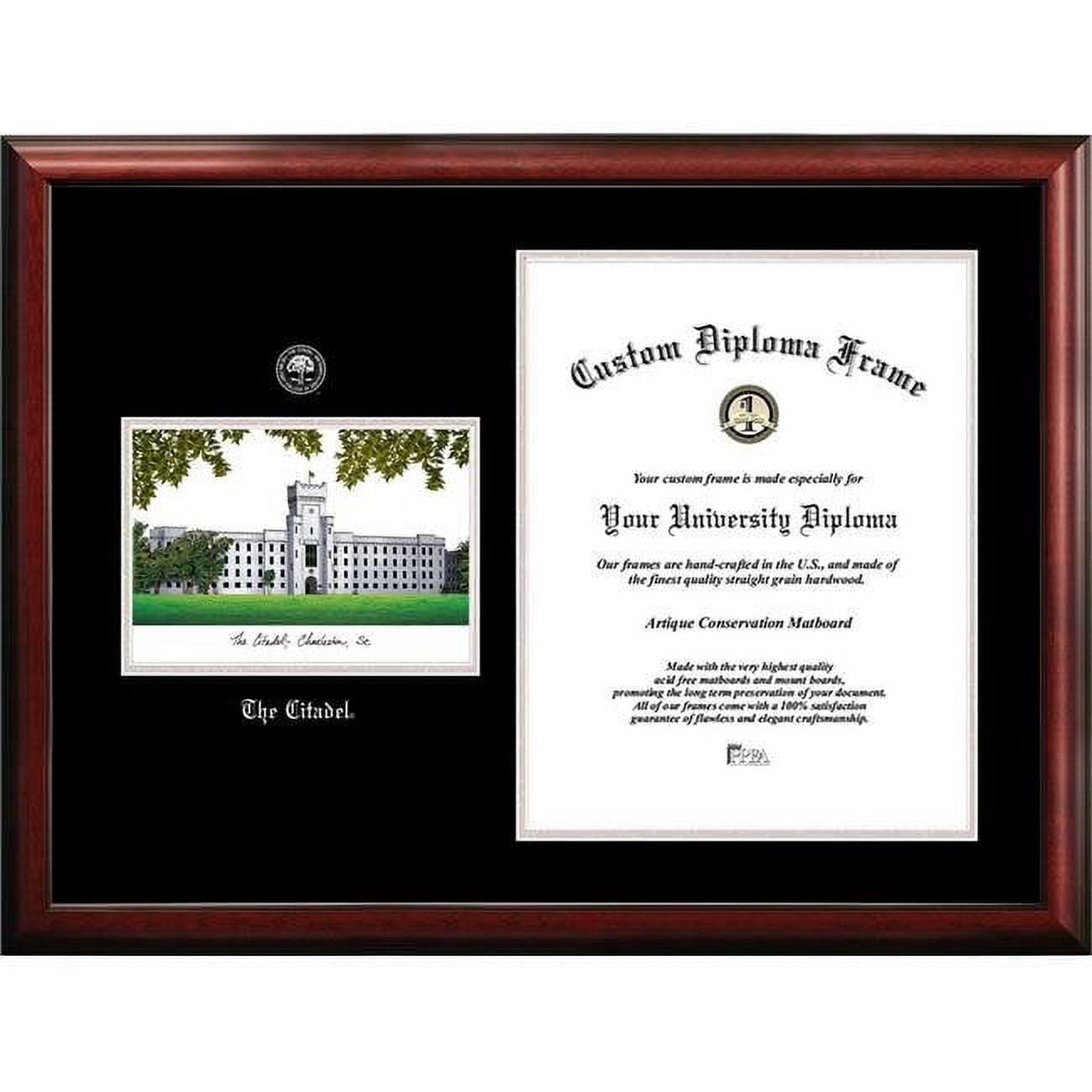 SC993LSED-1620 16 x 20 in. The Citadel Silver Embossed Diploma Frame with Lithograph