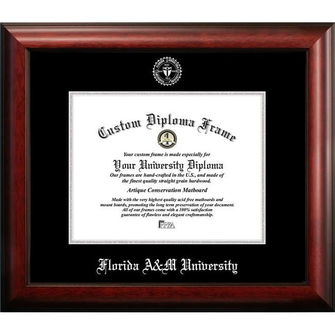 11 x 8.5 in. Florida A&M University Silver Embossed Diploma Frame