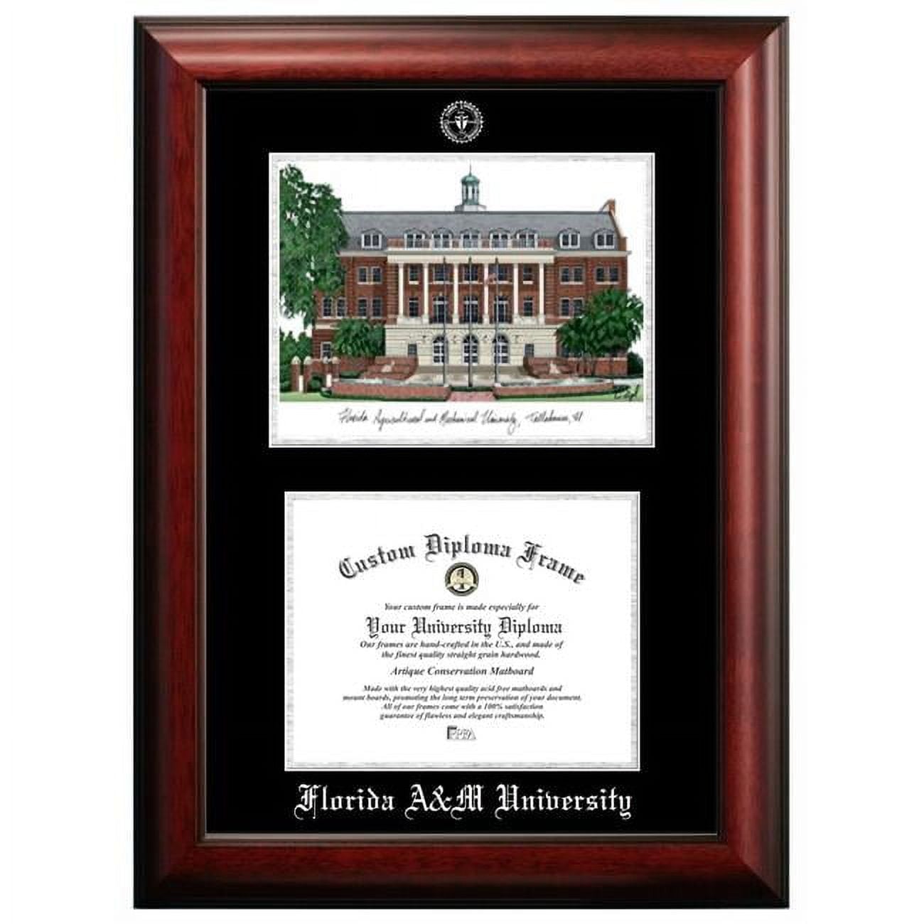 11 x 8.5 in. Florida A&M University Silver Embossed Diploma Frame with Lithograph