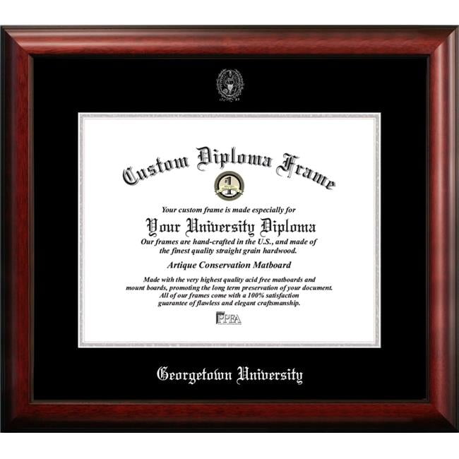 Picture of Campus Images DC996SED-1714 17 x 14 in. Georgetown University Silver Embossed Diploma Frame with Lithograph