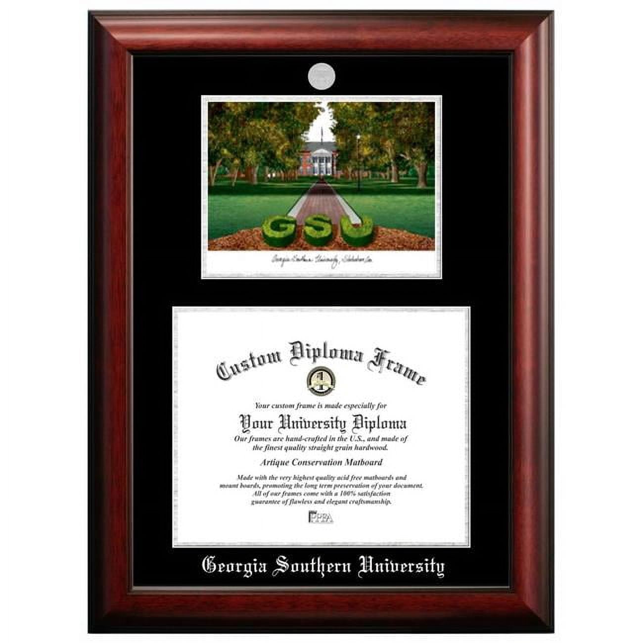 15 x 12 in. Georgia Southern University Silver Embossed Diploma Frame with Lithograph