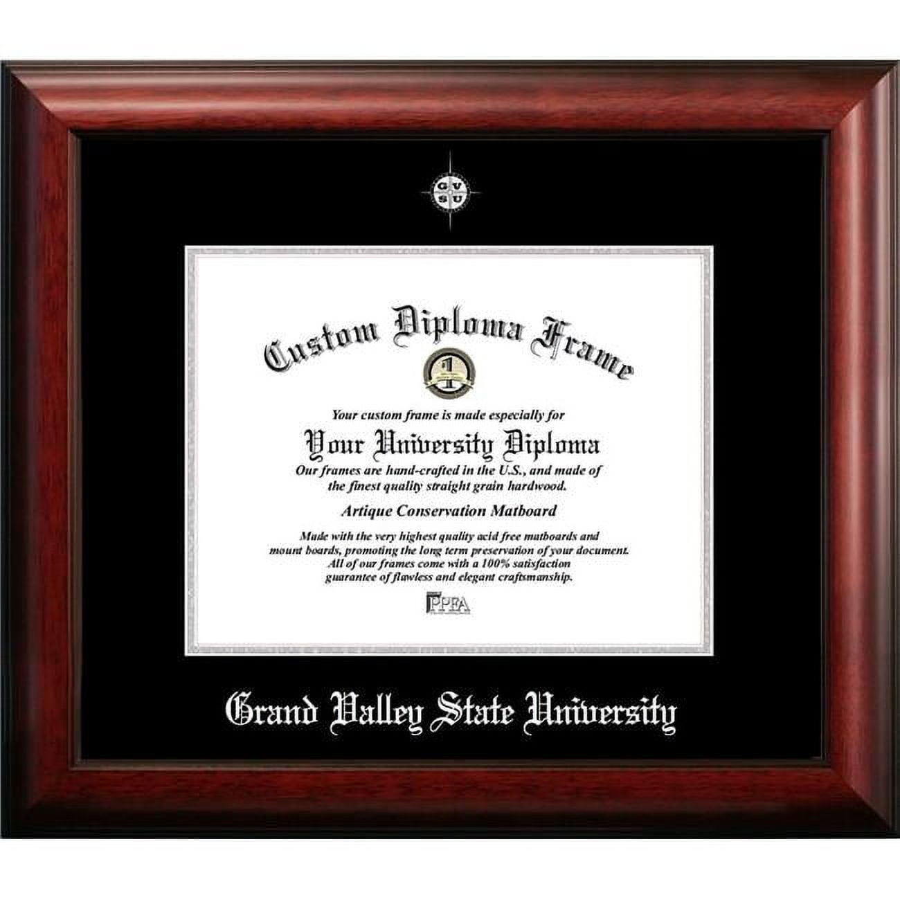 10 x 8 in. Grand Valley State University Silver Embossed Diploma Frame