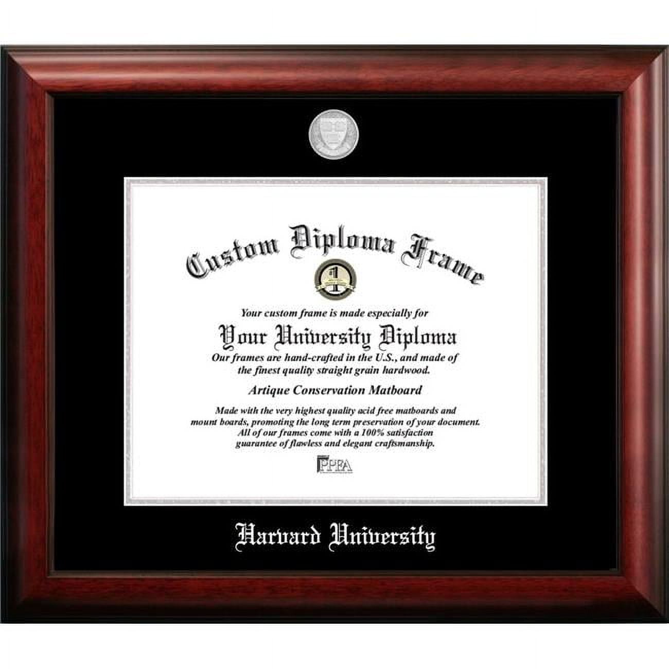 Harvard University Silver Embossed Diploma Frame 14 x 11 in.