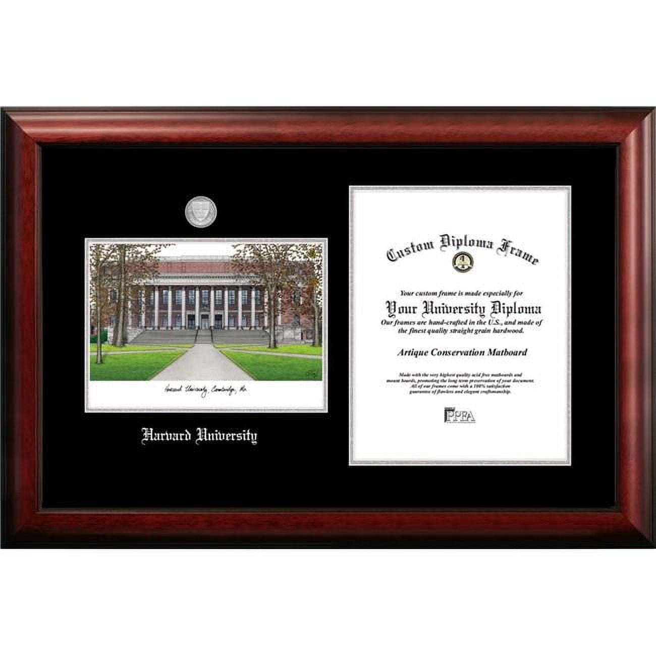 Harvard University Silver Embossed Diploma Frame - Silver - 11 x 14 in.