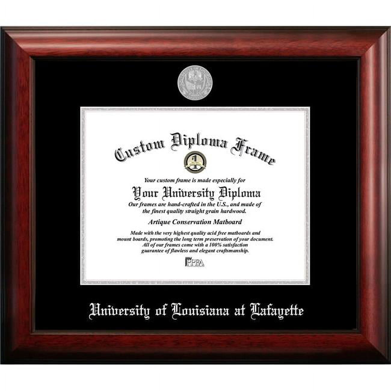11 x 8.5 in. Louisiana Tech University Silver Embossed Diploma Frame