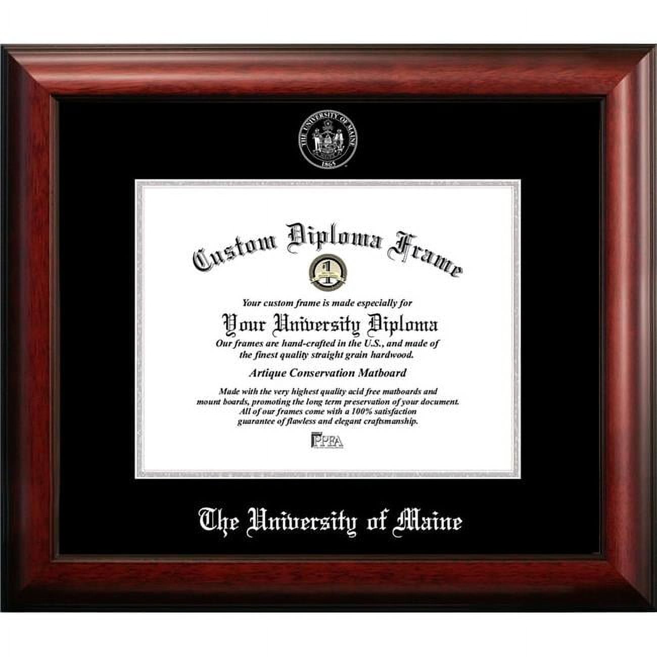 11 x 8.5 in. University of Maine Silver Embossed Diploma Frame