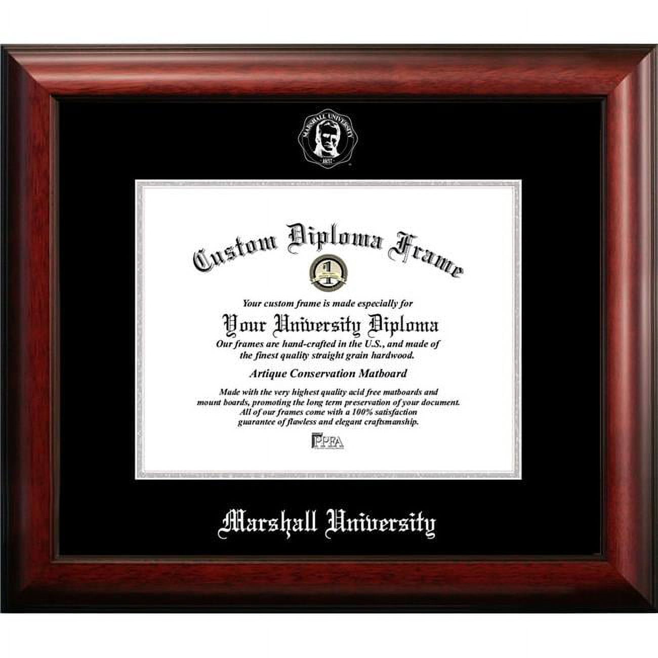 Marshall University Silver Embossed Diploma Frame - 11 x 8.5 in.