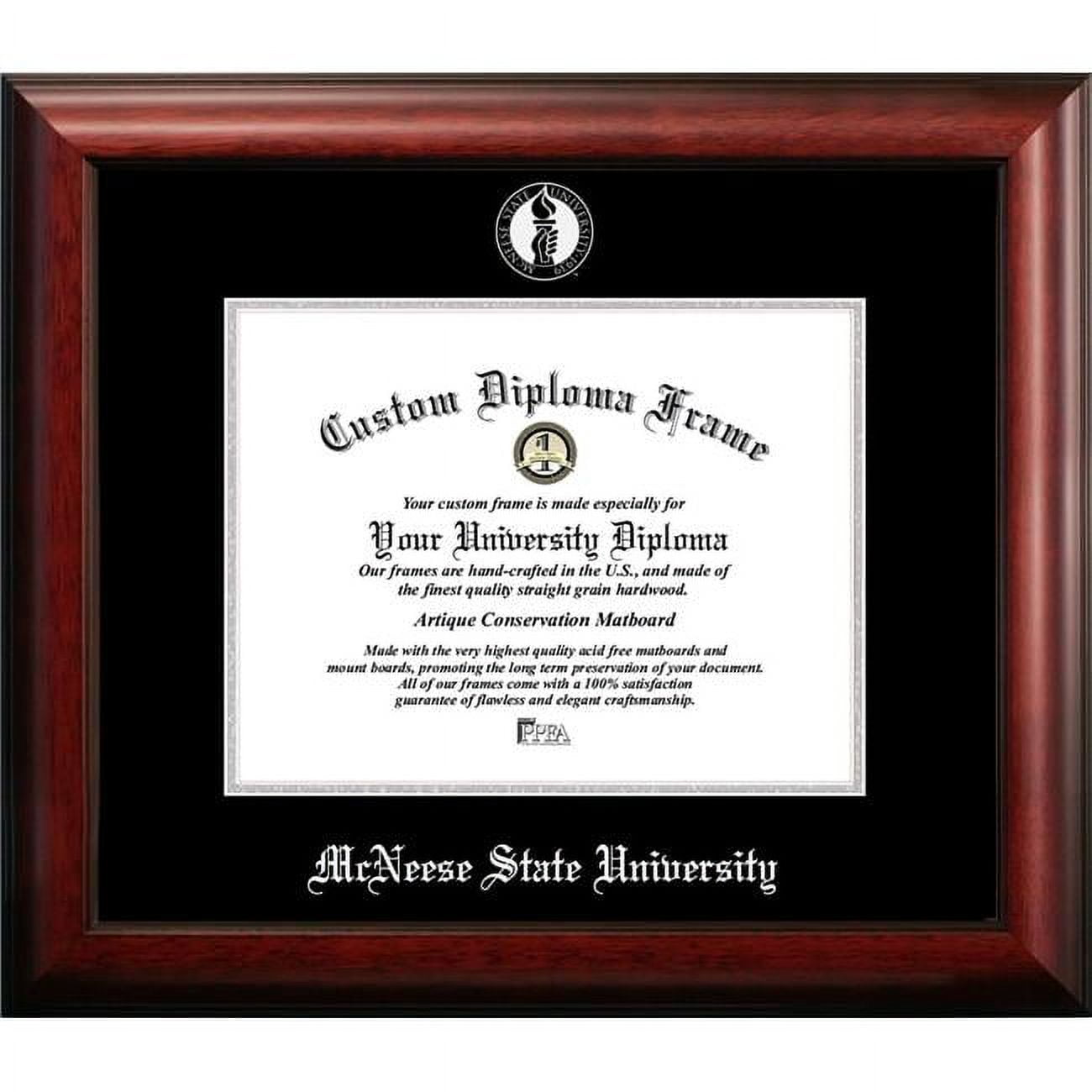 LA996SED-1185 11 x 8.5 in. McNeese State University Silver Embossed Diploma Frame