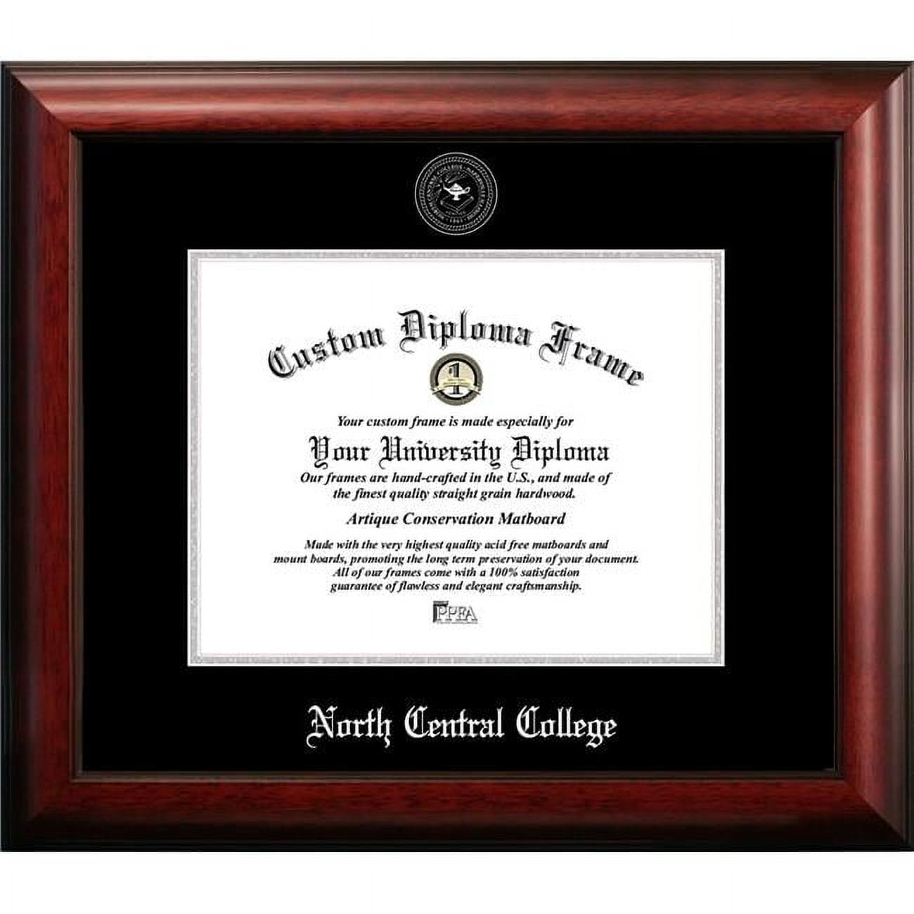 IL984SED-1185 11 x 8.5 in. North Central College Silver Embossed Diploma Frame