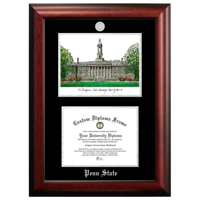 11 x 8.5 in. Penn State University Silver Embossed Diploma Frame with Lithograph