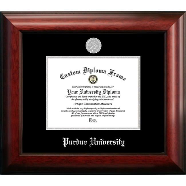 IN988SED-96257625 9.62 x 7.62 in. Purdue University Silver Embossed Diploma Frame