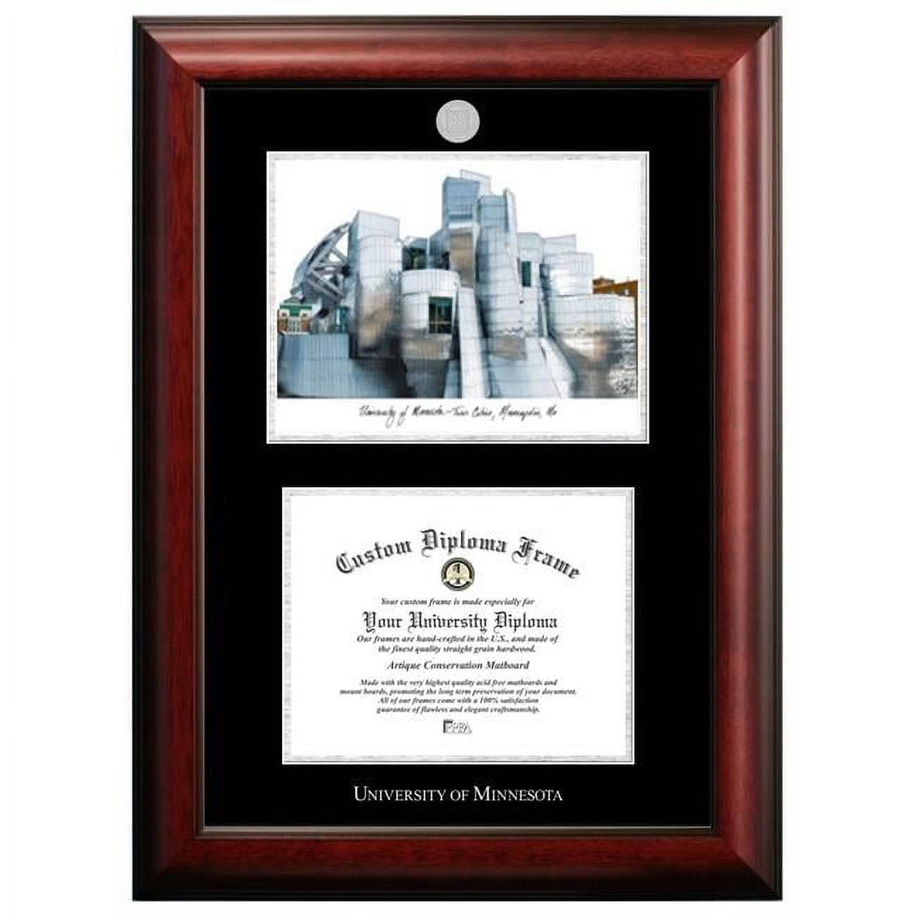 MN998LSED-1185 11 x 8.5 in. St. Cloud State University Silver Embossed Diploma Frame with Lithograph