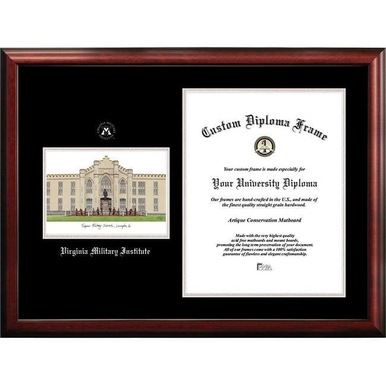 15.75 x 20 in. Virginia Military Institute Silver Embossed Diploma Frame with Lithograph