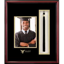 IN9855x7PTPC 5 x 7 in. Ball State University Portrait Frame with Tassel Box Petite Cherry