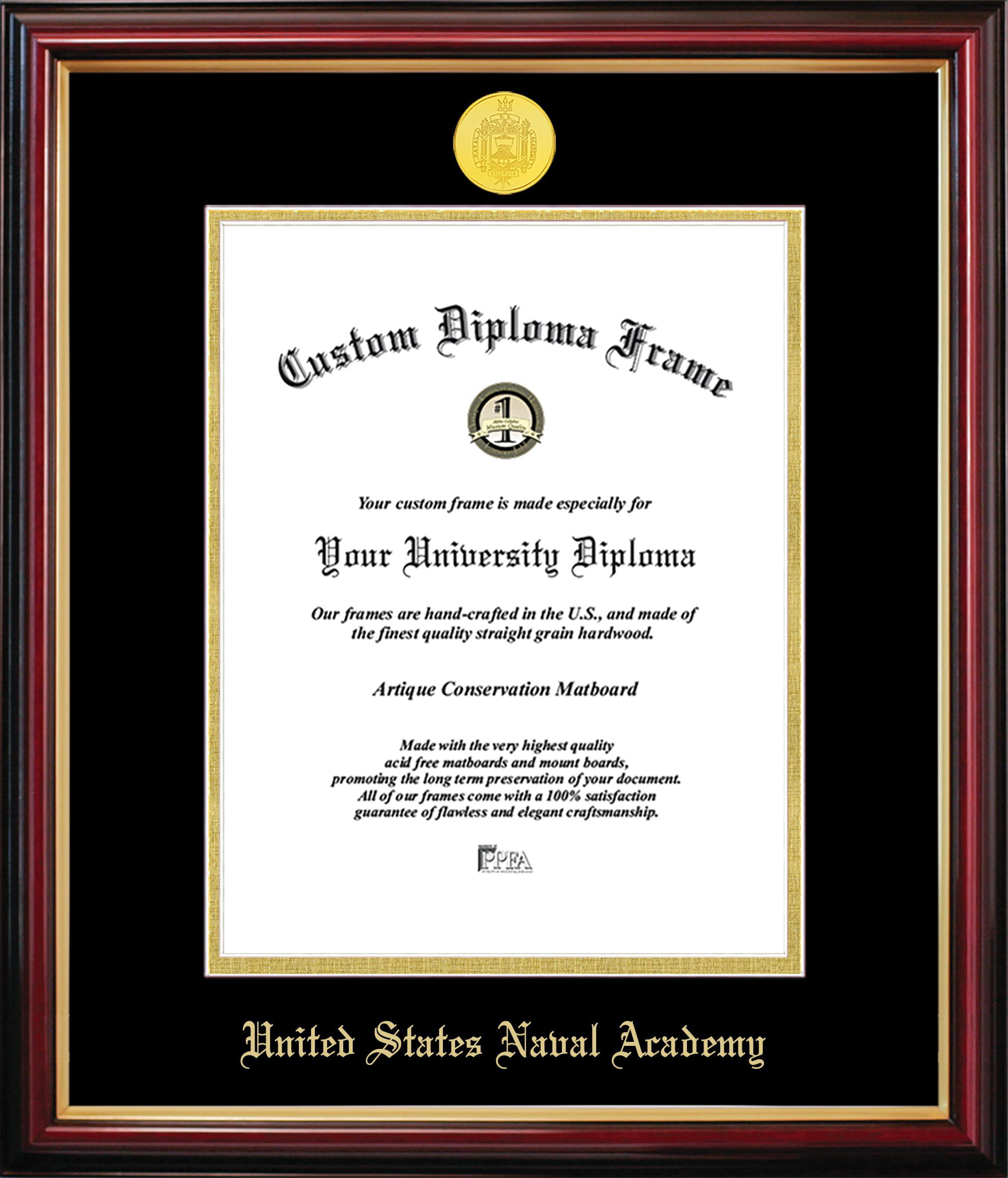 MD997PMGED-1014 US Naval Academy Petite Diploma Frame