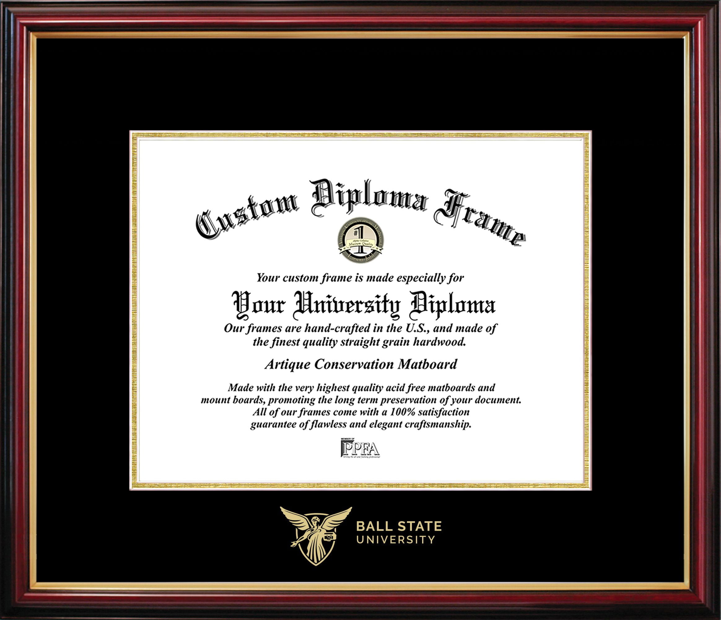 IN985PMGED-108 Ball State University Petite Diploma Frame