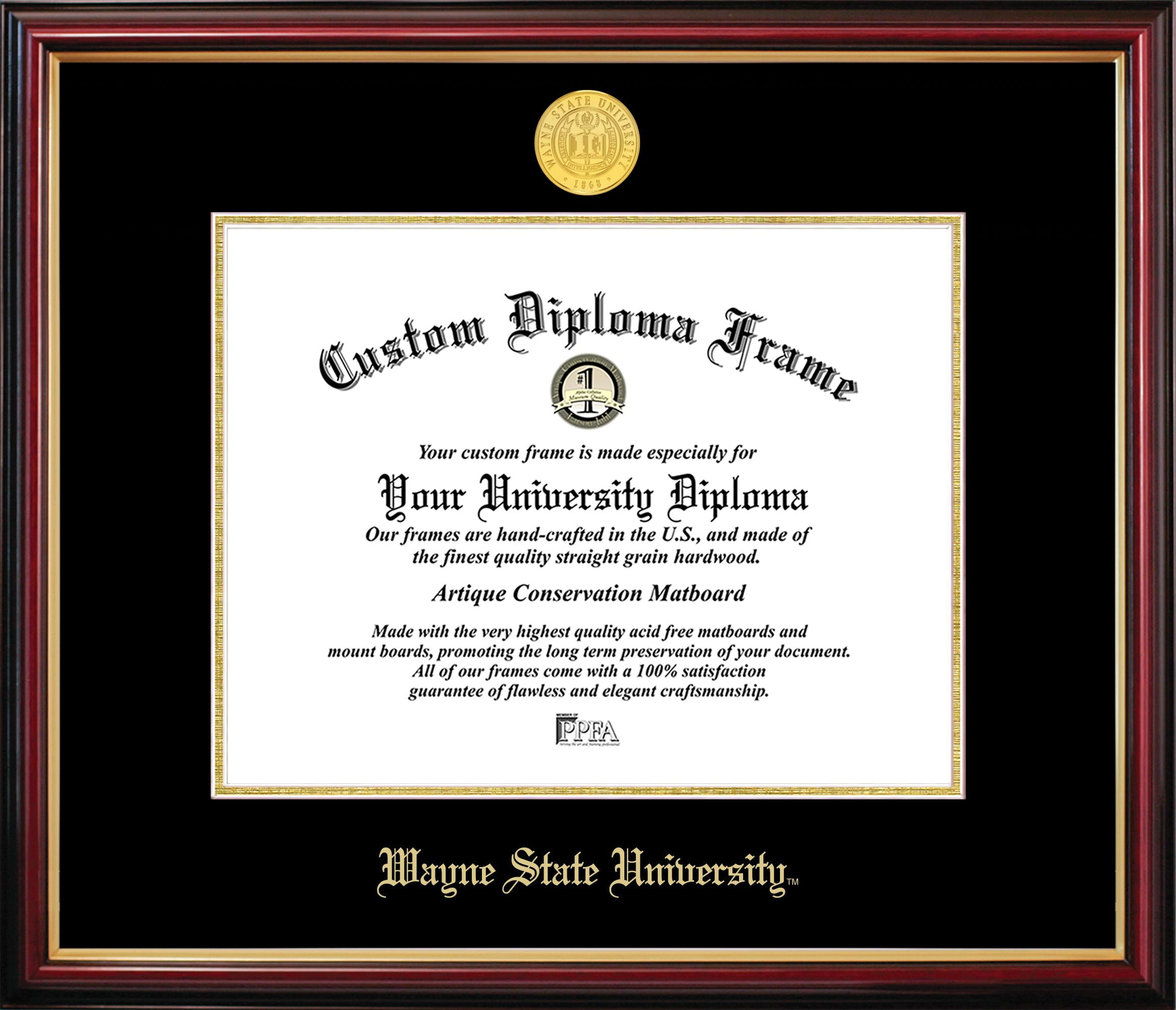 MI983PMGED-108 Wayne State University Petite Diploma Frame