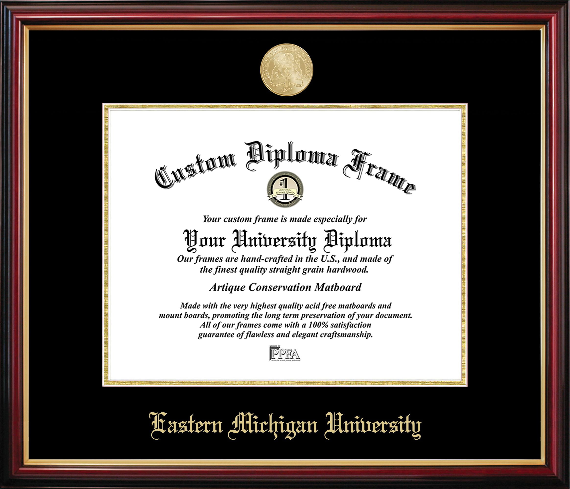 MI995PMGED-108 Eastern Michigan Petite Diploma Frame